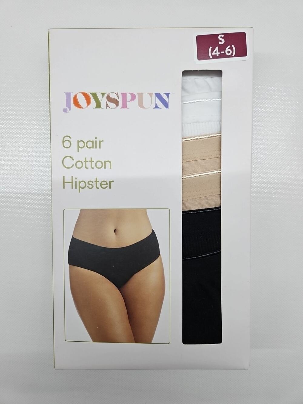 Joyspun Woman's Hipster Cotton Size Small Multicolor 6-pack New